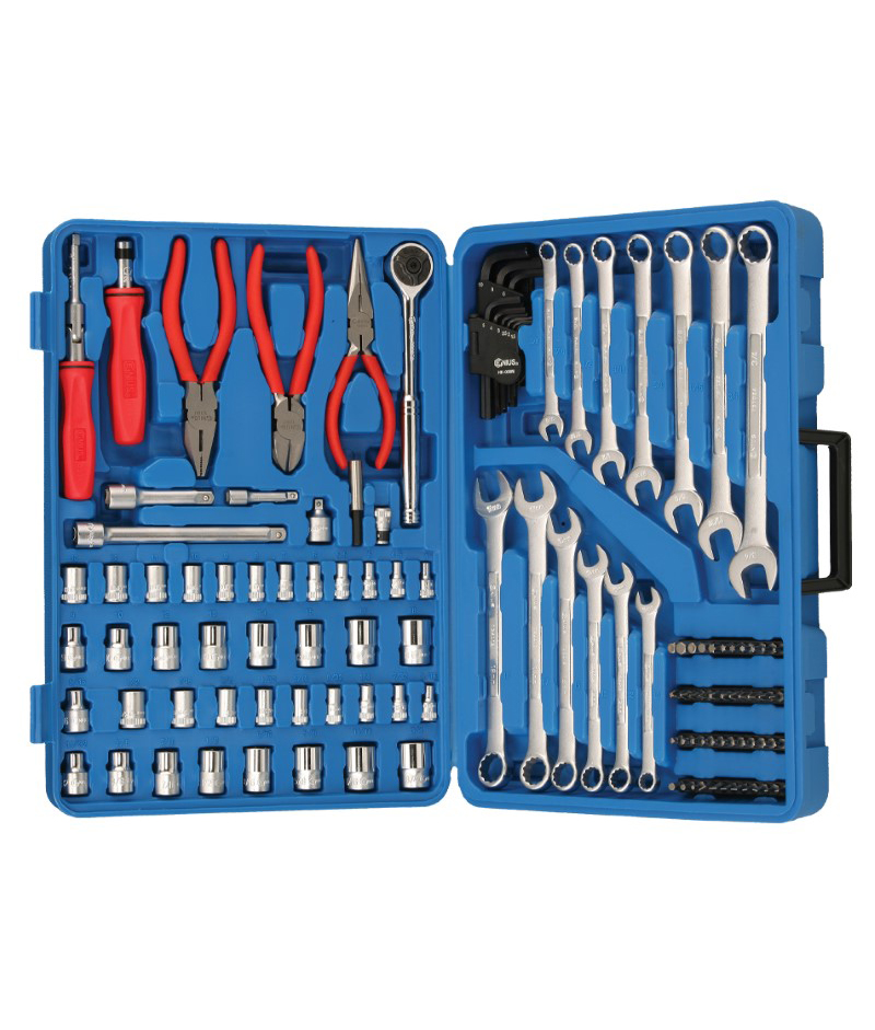 117 Piece 1/4″ & 3/8″ Dr. Metric & SAE Tool Kit