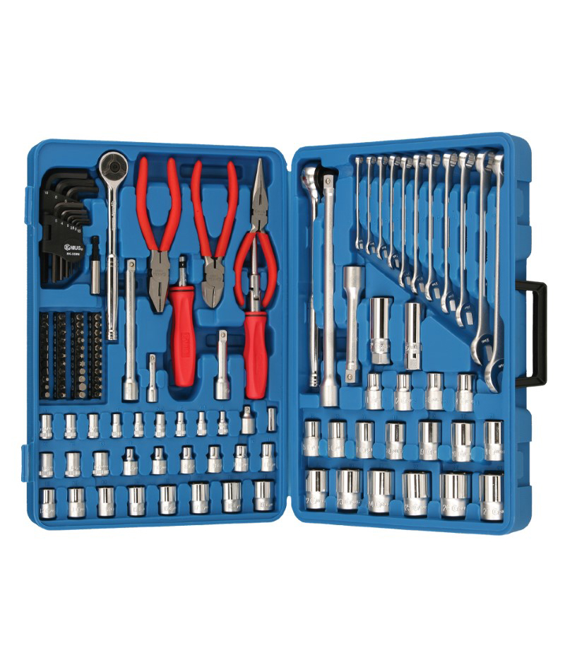 125 Piece 1/4″, 3/8″ & 1/2″ Dr. Metric Tool Kit