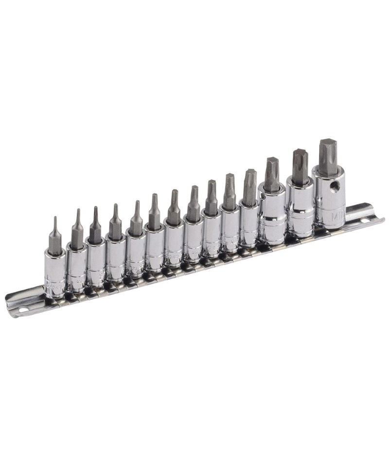 14 Piece 1/4″ & 3/8″ Dr. Star Bit Socket Set