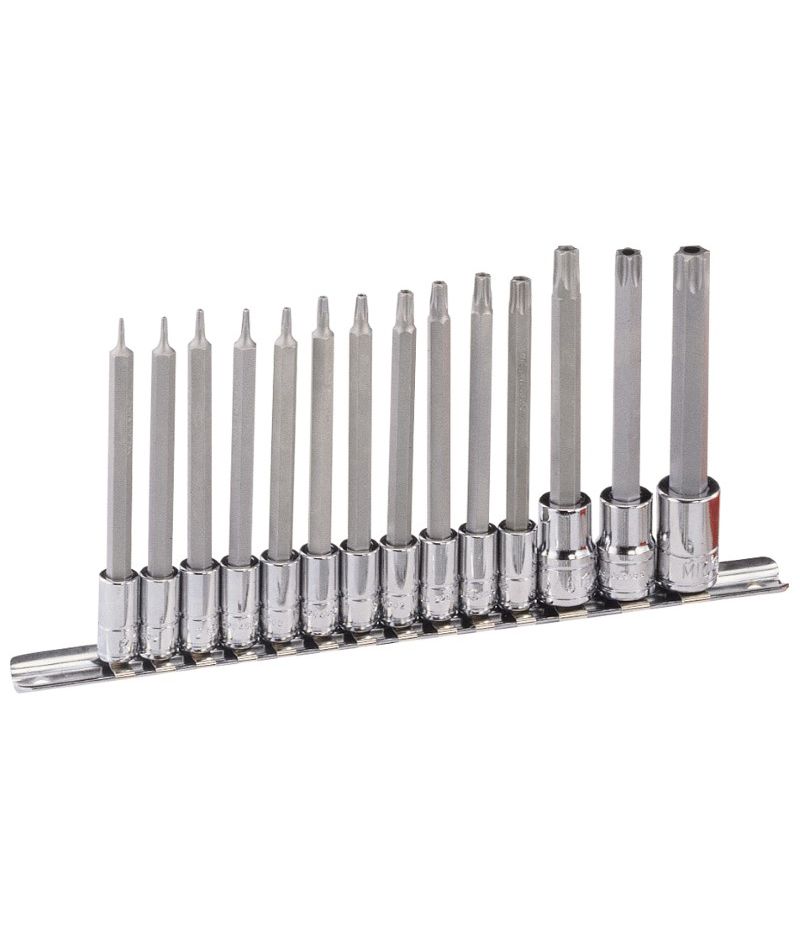 14 Piece 1/4″ & 3/8″ Dr. Star Bit Socket Set (Long)