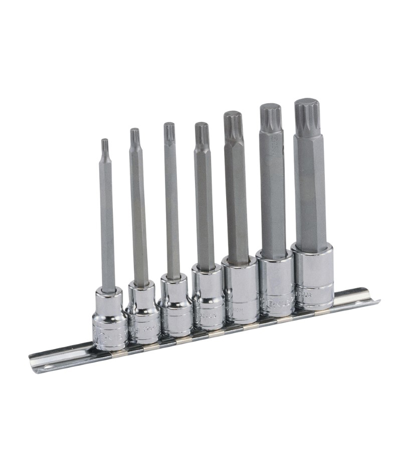7 Piece 3/8″ Dr. Triple Square Bit Socket Set (Long)