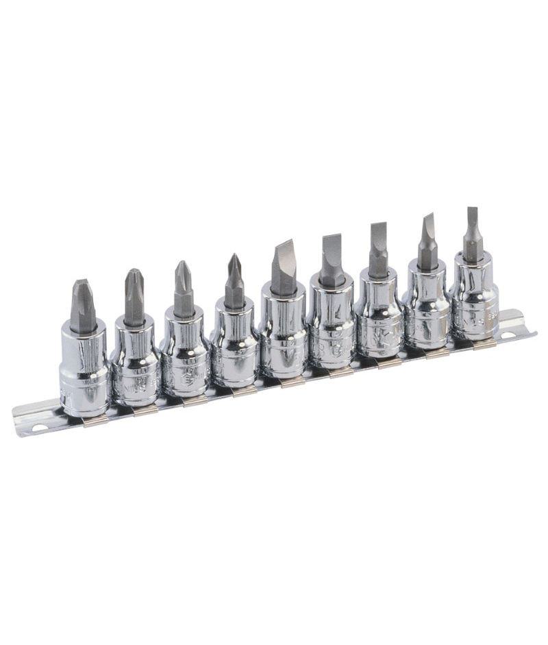 9 Piece 3/8″ Dr. Slotted & Philips Bit Socket Set