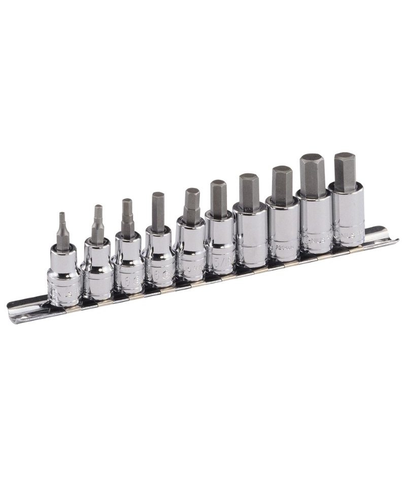10 Piece 3/8″ Dr. Metric Hex Bit Socket Set