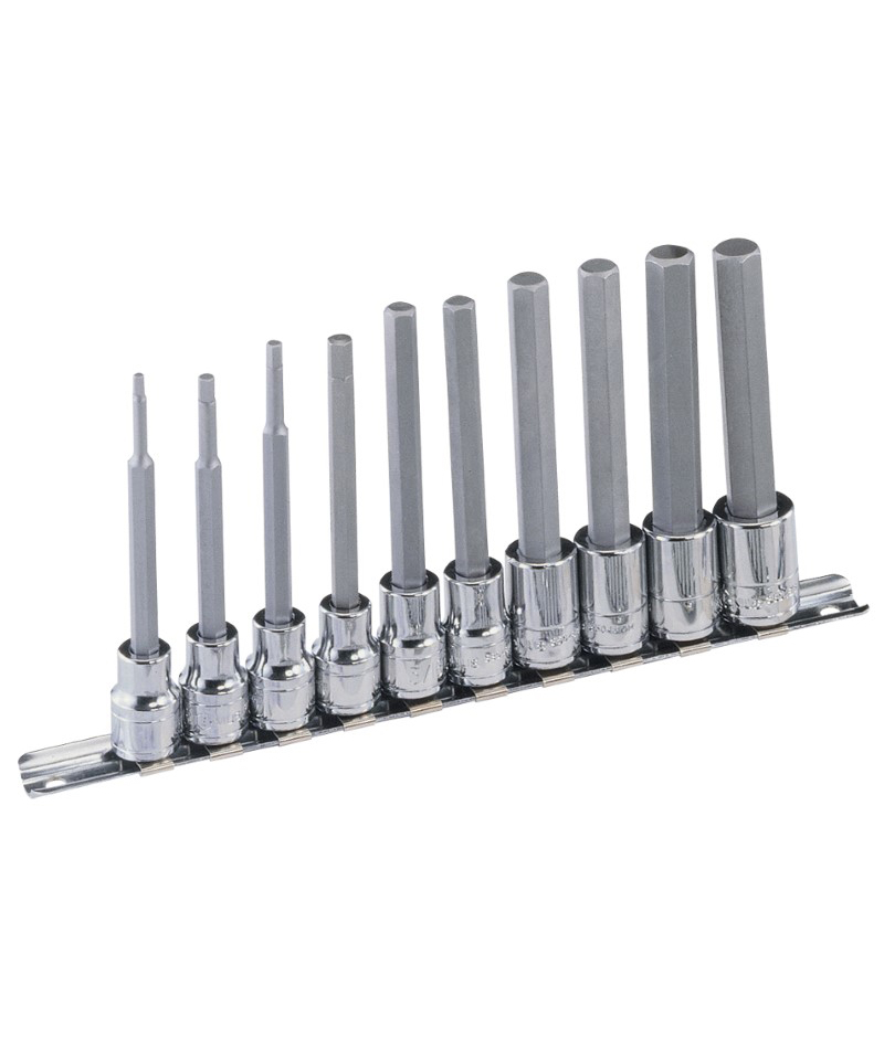 10 Piece 3/8″ Dr. Metric Hex Bit Socket Set (Long)