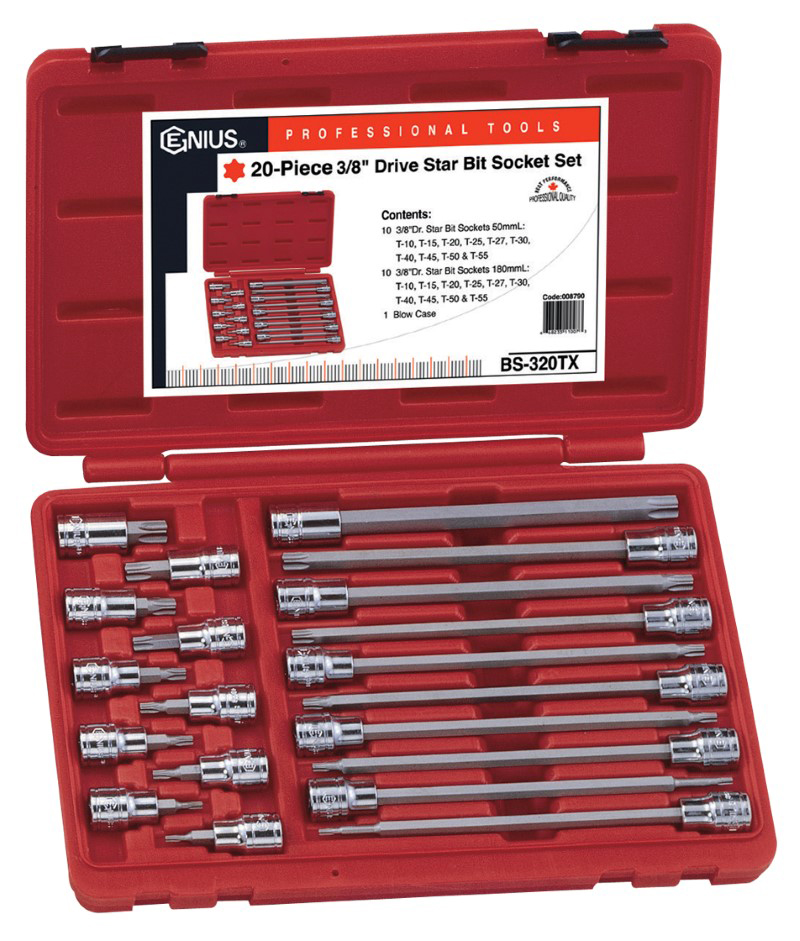20 Piece 3/8″ Dr. Star Bit Socket Set