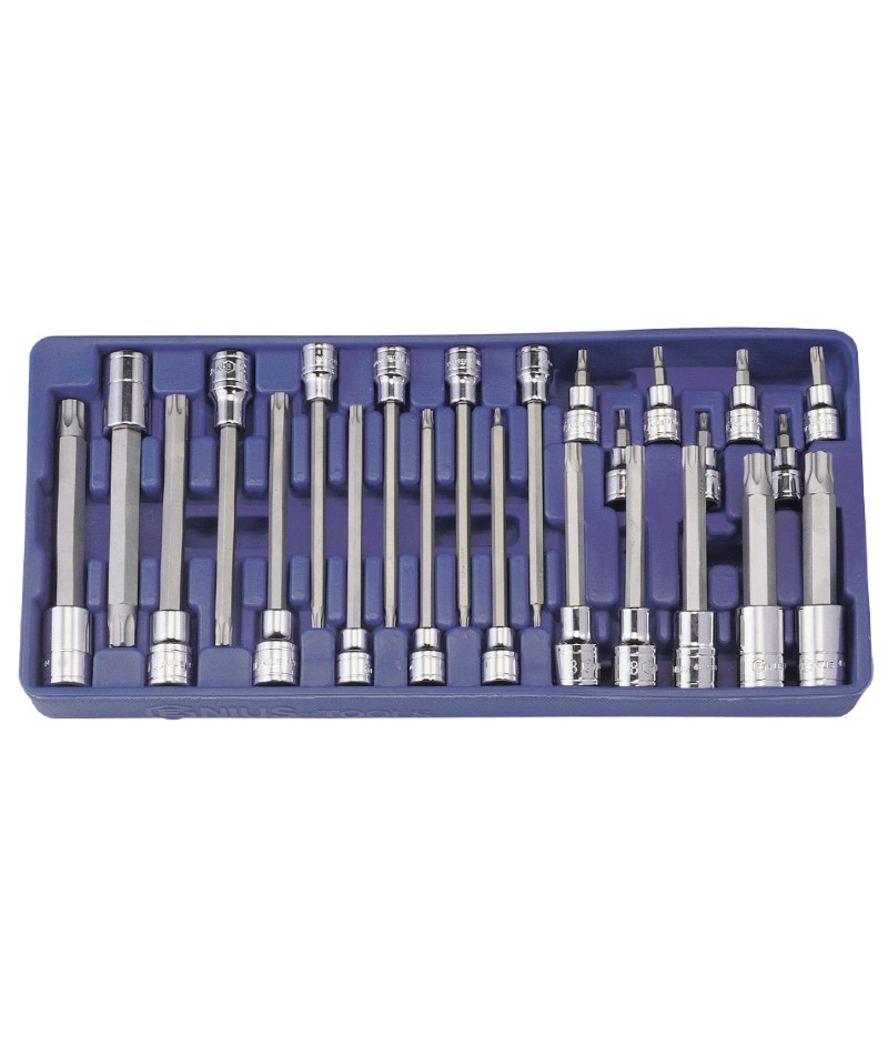 24 Piece 3/8″ & 1/2″ Dr. Star Bit Socket Set