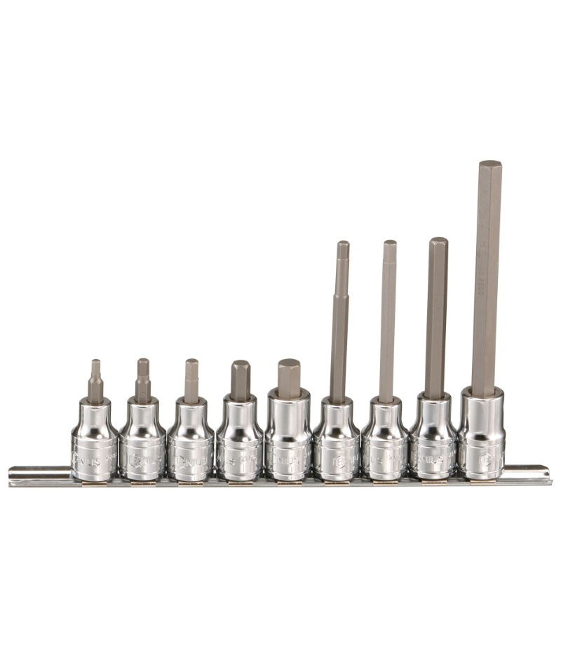 9 Piece 1/2″ Dr. Metric Hex Bit Socket Set