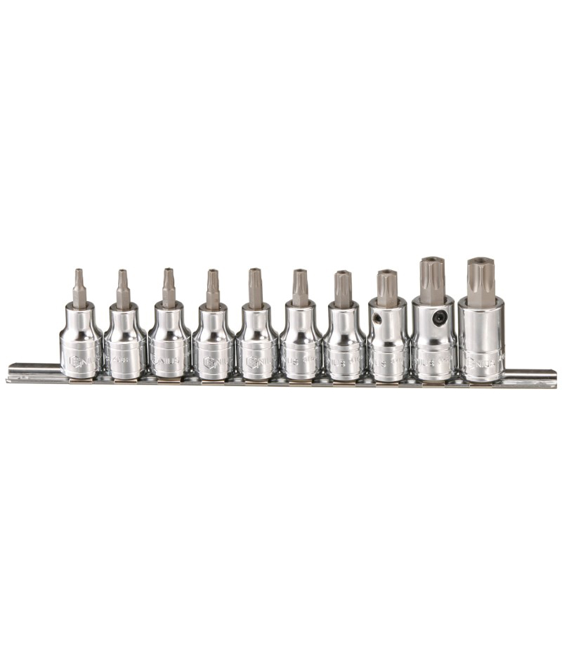 10 Piece 1/2″ Dr. Tamperproof Star Bit Socket Set