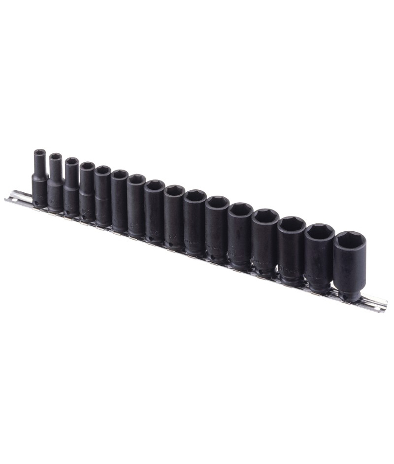 16 Piece 3/8″ Dr. Metric Deep Impact Socket Set Cr-Mo