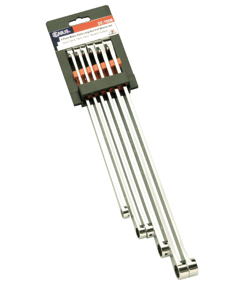 6 Piece Metric Extra Long Box End Wrench Set