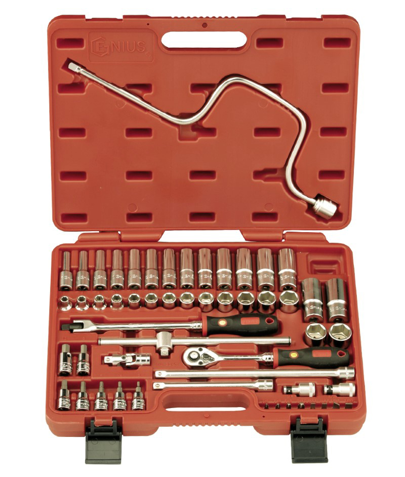 54 Piece 3/8″ Dr. Metric Deep Hand Socket & Hex Bit Socket Set (6 pt. & 12 pt.)