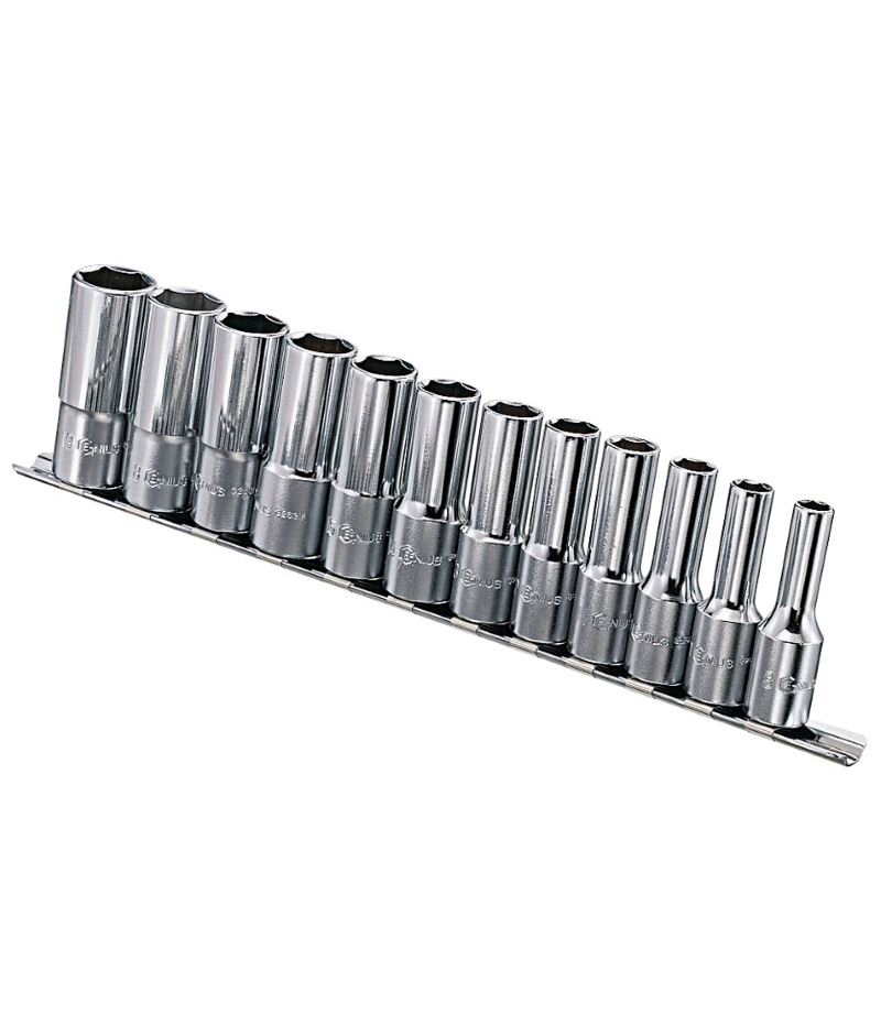 12 Piece 3/8″ Dr. Metric Deep Hand Socket Set