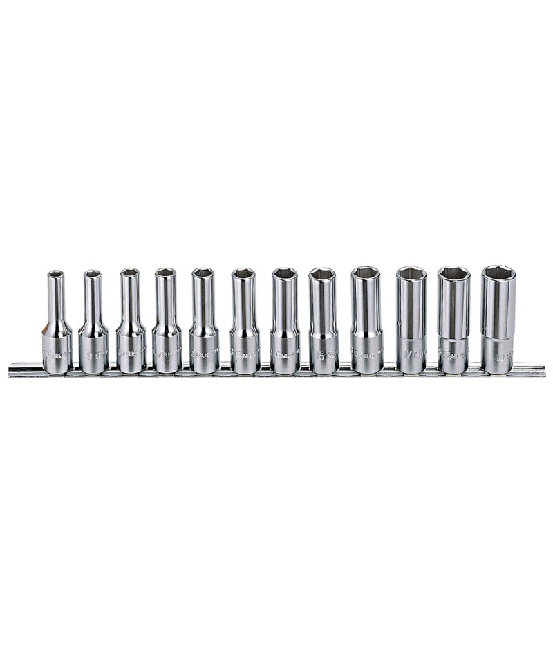 12 Piece 1/2″ Dr. Metric Deep Hand Socket Set