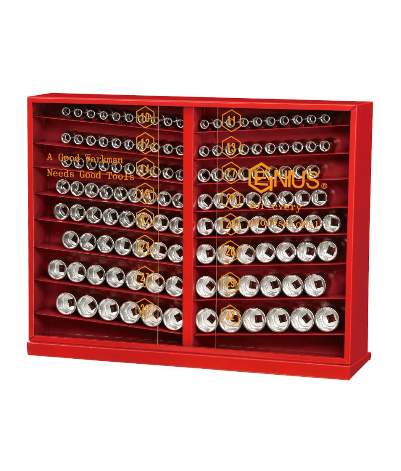 131 Piece 1/2″ Dr. Metric Deep Hand Socket Display (6 pt.)