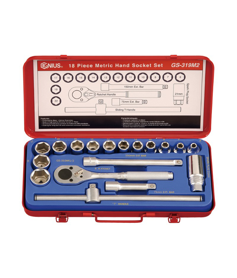 18 Piece 3/8″ Dr. Metric Hand Socket Set
