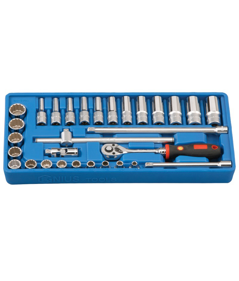 30 Piece 3/8″ Dr. SAE Deep Hand Socket Set (6 pt. & 12 pt.)