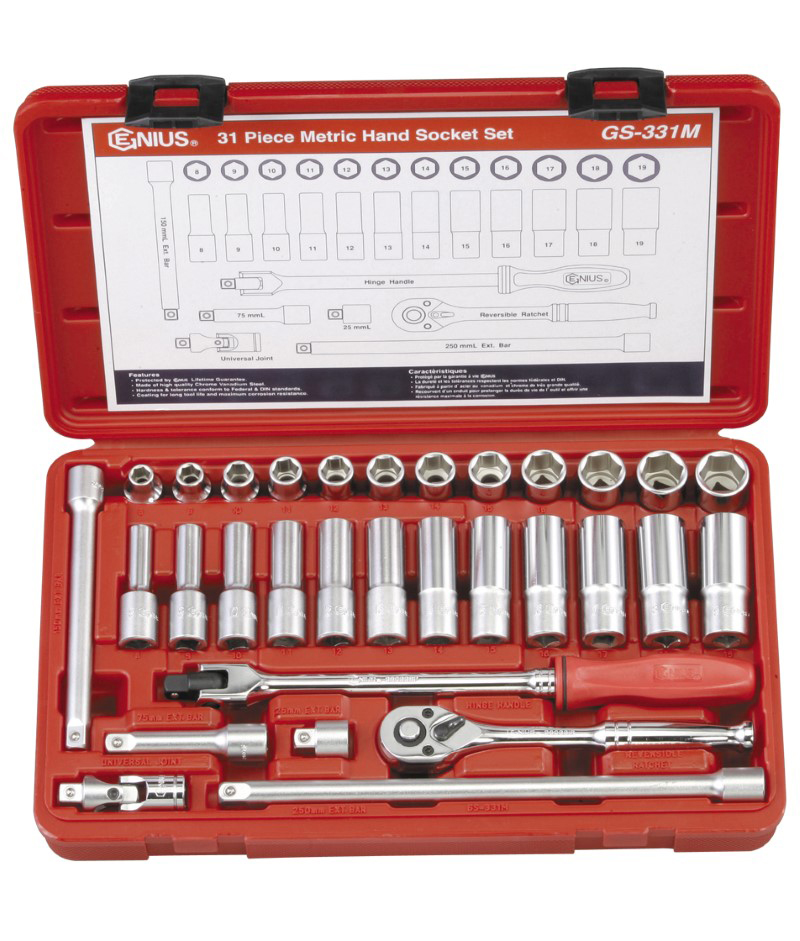 31 Piece 3/8″ Dr. Metric Deep Hand Socket Set