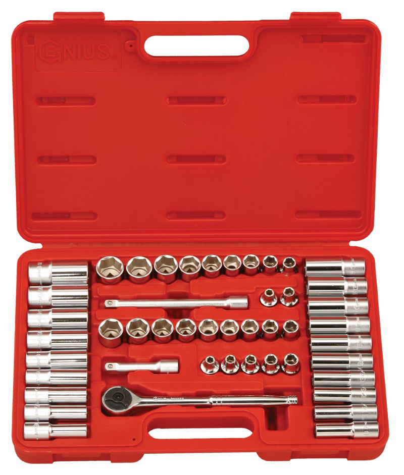 47 Piece 3/8″ Dr. Metric & SAE Deep Hand Socket Set