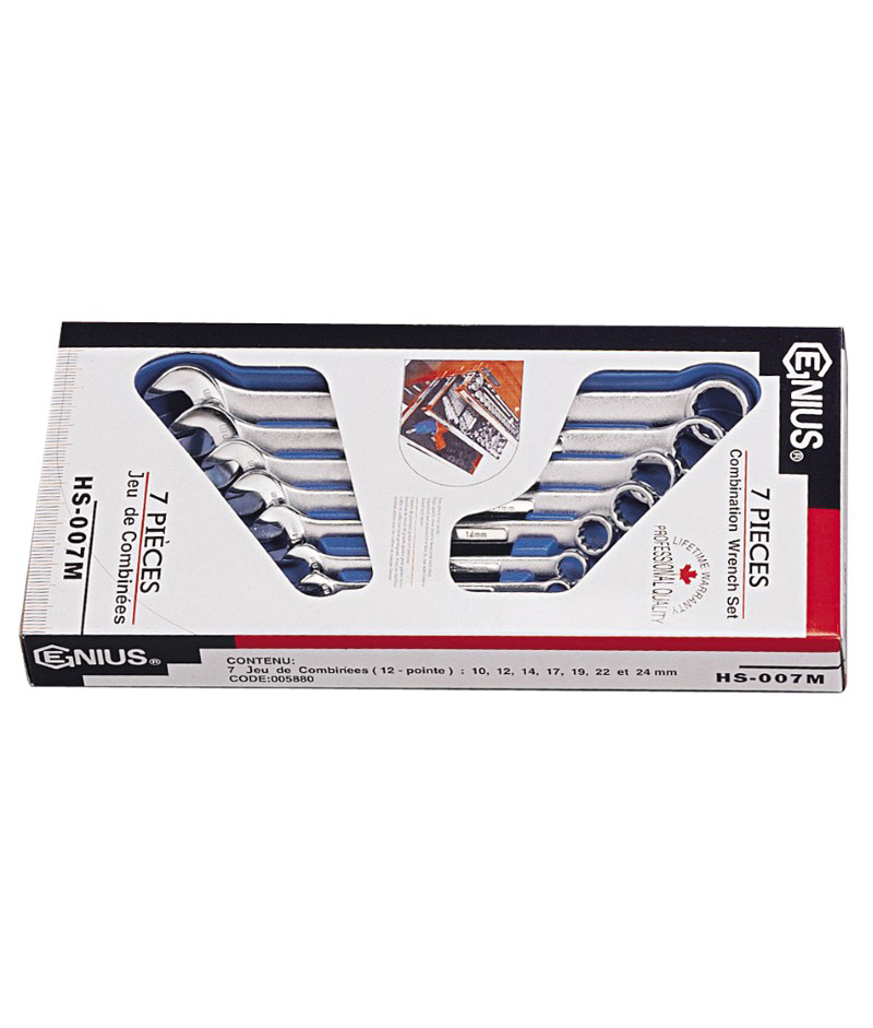 7 Piece Metric Combination Wrench Set