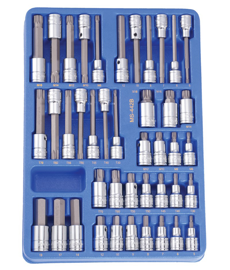 42 Piece 1/2″ Dr. Complete Bit Socket Set