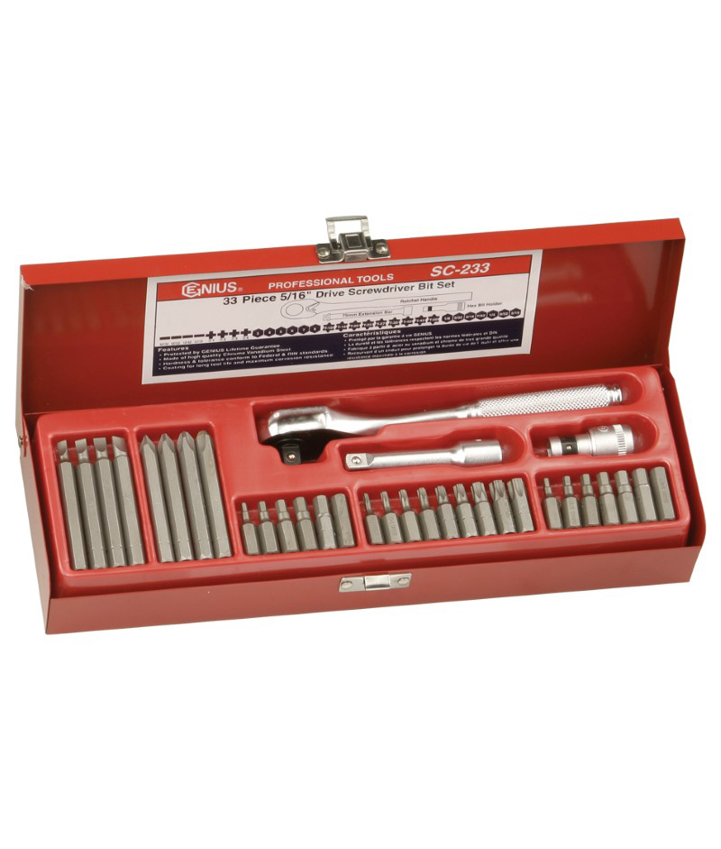 33 Piece 5/16″ Hex Shank Screwdriver Bit Set