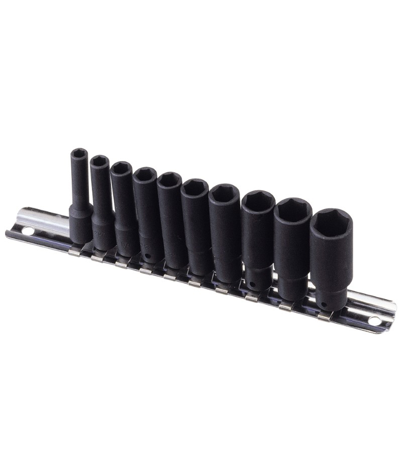 10 Piece 1/4″ Dr. SAE Deep Impact Socket Set Cr-V