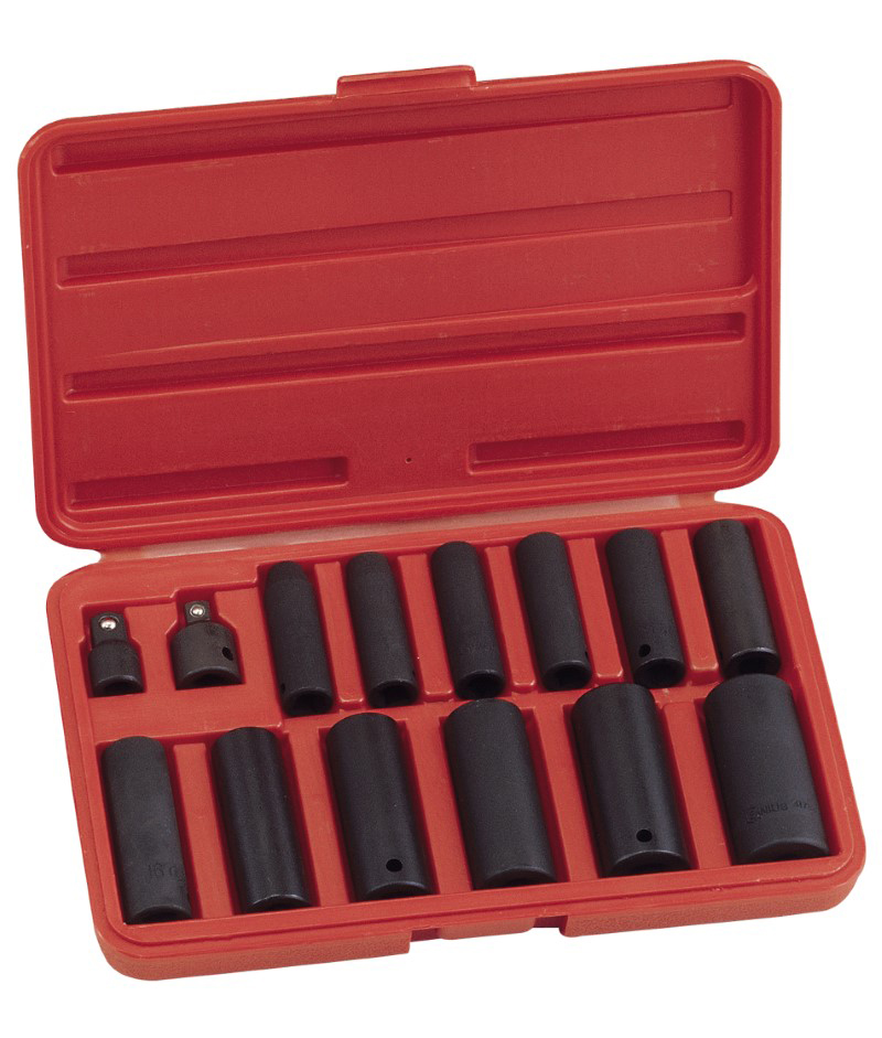 14 Piece 3/8″ & 1/2″ Dr. Metric Deep Impact Socket Set Cr-V
