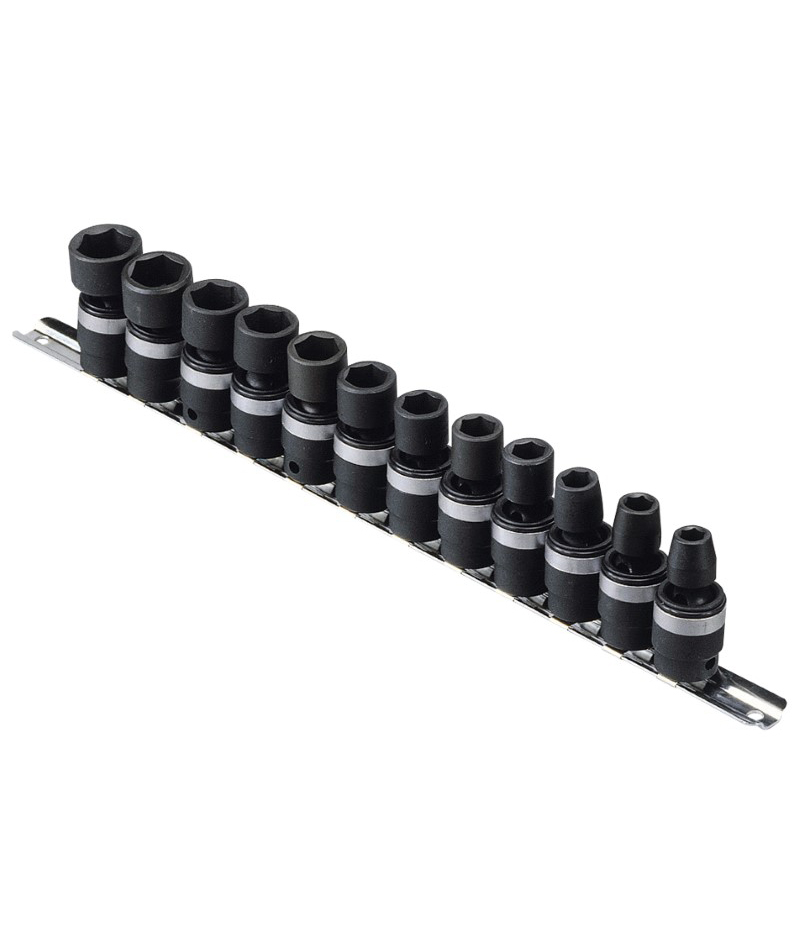 12 Piece 3/8″ Dr. Metric Swivel Impact Socket Set Cr-V