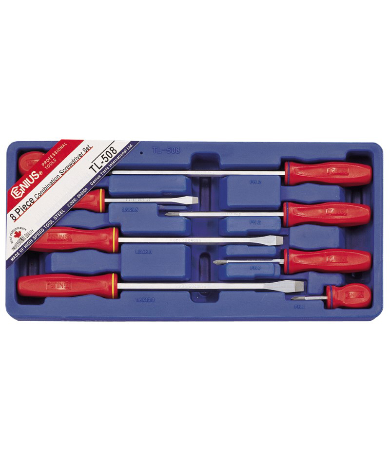 8 Piece Slotted & Philips Screwdriver Set