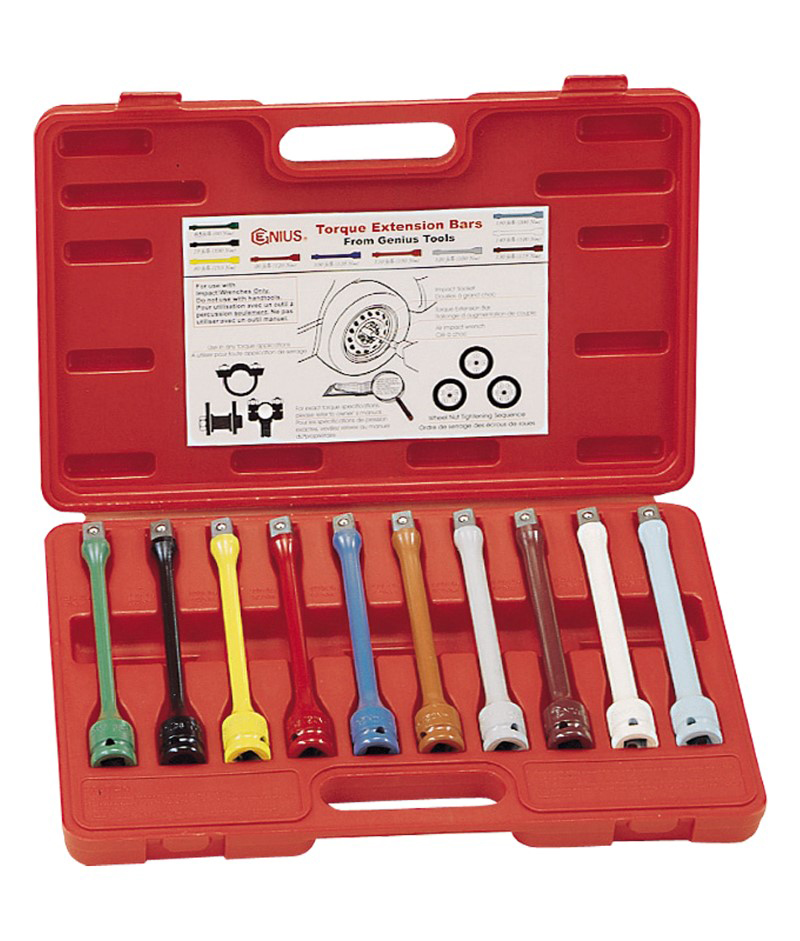 10 Piece 1/2″ Dr. Torque Extension Bar Set