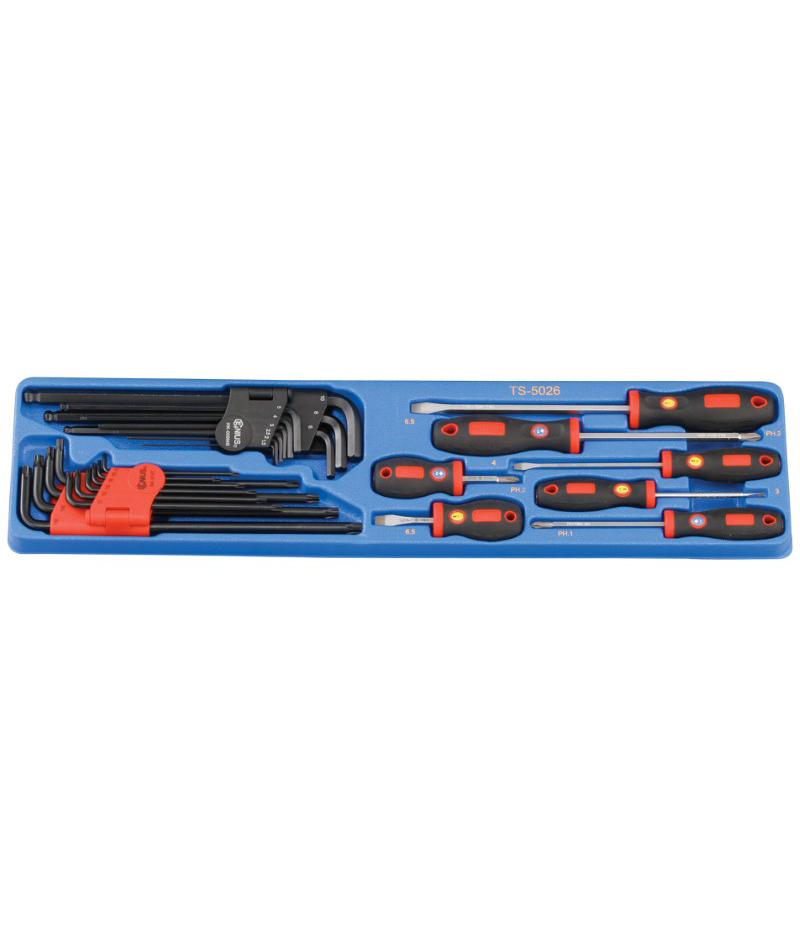 26 Piece Screwdriver & Key Wrench Set