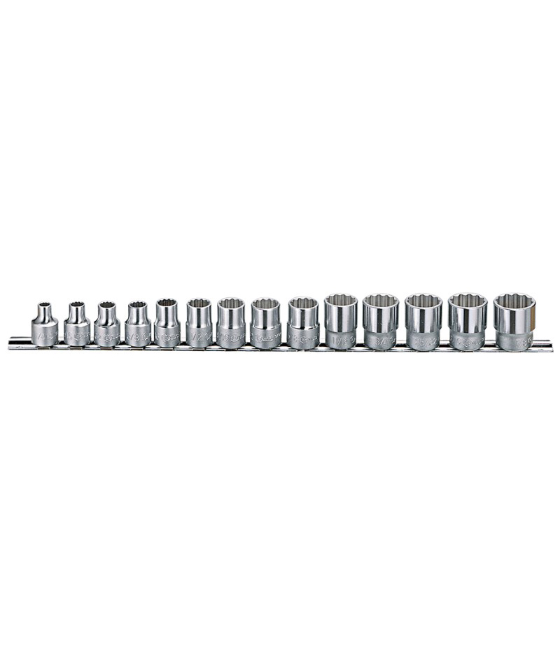 14 Piece 3/8″ Dr. 12 pt. SAE Hand Socket Set