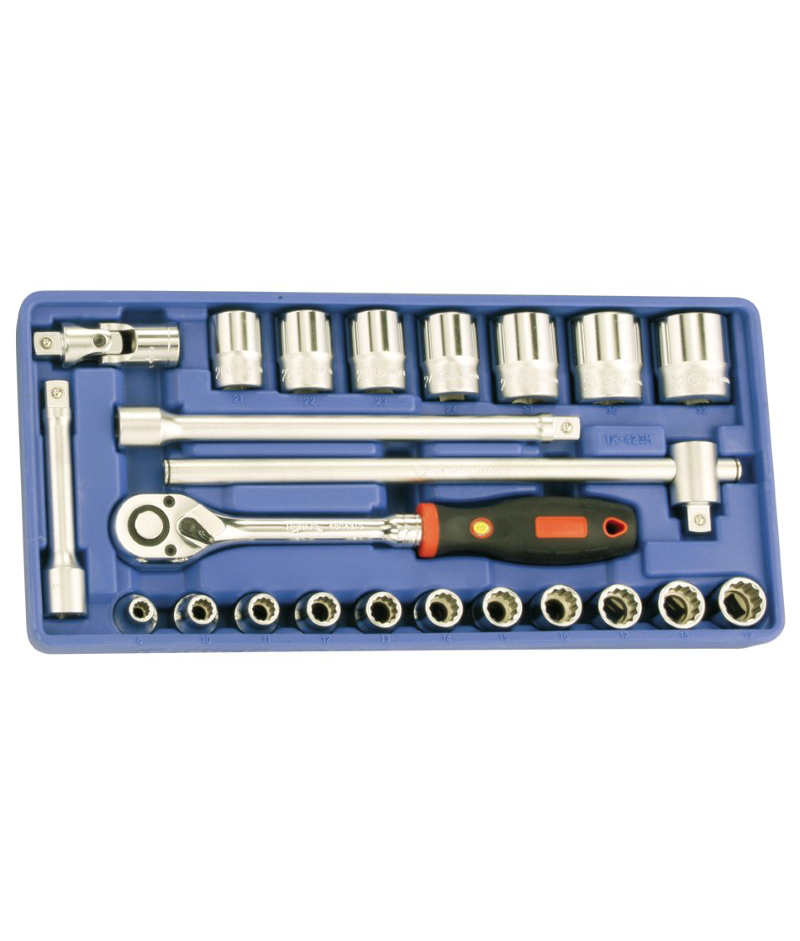 23 Piece 1/2″ Dr. 12 pt. SAE Hand Socket Set